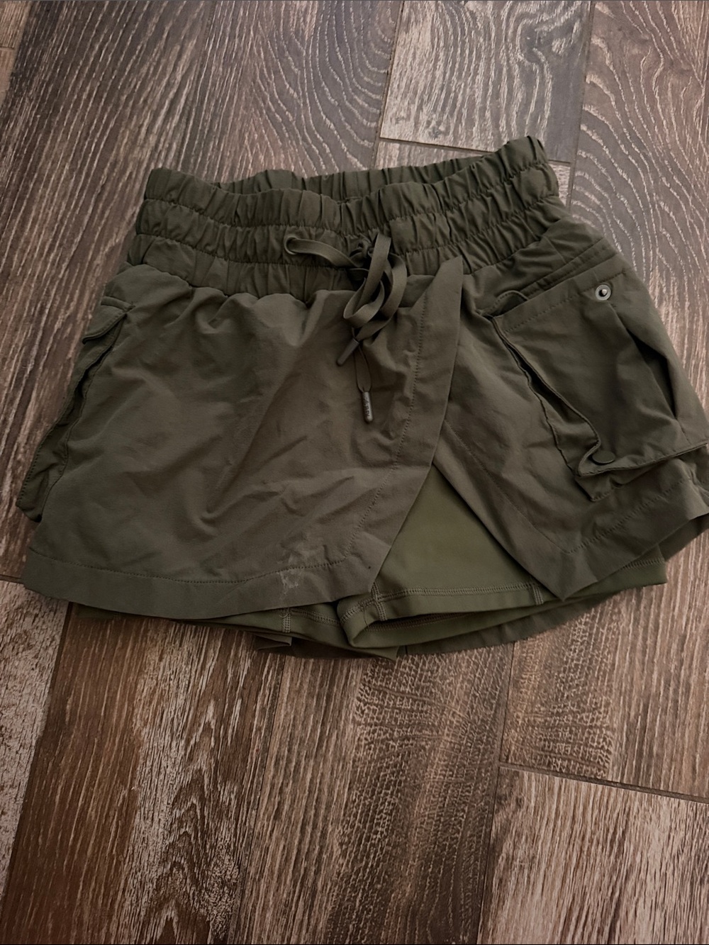 Popflex shorts skort cargo olive xs